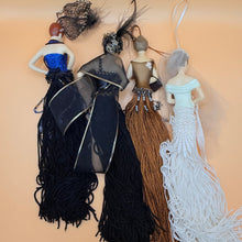 Load image into Gallery viewer, Art Deco Fashion Lady Doll Tassel Ornaments Wall Hanging Figures Set of 4
