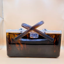 Load image into Gallery viewer, Mid Century Lucite & Faux Tortoiseshell Box Purse