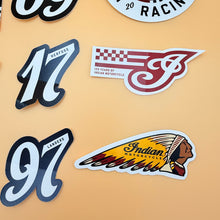Load image into Gallery viewer, Indian Motorcycle Racing Sticker Decal Lot