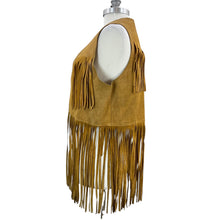 Load image into Gallery viewer, Vintage Handmade Leather Fringe Vest Size Large