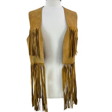Load image into Gallery viewer, Vintage Handmade Leather Fringe Vest Size Large