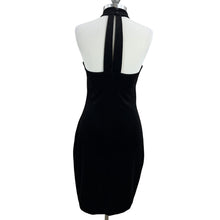 Load image into Gallery viewer, 90s Black Sweetheart Neck Cocktail Dress Size Medium