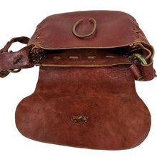 Load image into Gallery viewer, 70s Leather Hobo Saddle Bag