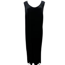 Load image into Gallery viewer, Long Black Sleeveless Velvet Dress Size 2XL