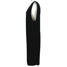 Load image into Gallery viewer, Long Black Sleeveless Velvet Dress Size 2XL