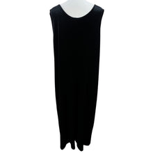 Load image into Gallery viewer, Long Black Sleeveless Velvet Dress Size 2XL