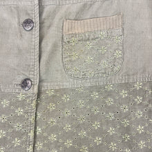 Load image into Gallery viewer, Vintage Light Green Corduroy Embroidered Jacket Petite Medium