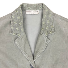Load image into Gallery viewer, Vintage Light Green Corduroy Embroidered Jacket Petite Medium