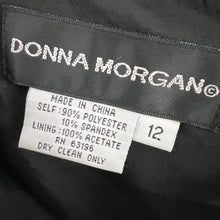 Load image into Gallery viewer, Donna Morgan Vintage Black Velvet Long Sleeve Maxi Dress Size Large