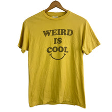 Load image into Gallery viewer, Yellow Weird is Cool Happy Face Tee Size Medium