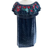 Load image into Gallery viewer, Umgee Embroidered Velvet Mini Dress Size Small