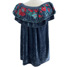 Load image into Gallery viewer, Umgee Embroidered Velvet Mini Dress Size Small