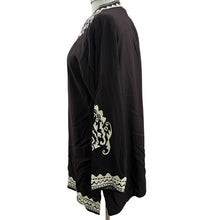 Load image into Gallery viewer, Brown Embroidered Tunic Dress Size Medium