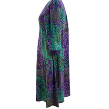 Load image into Gallery viewer, VTG Purple Multicolor Peasant Dress Size Medium