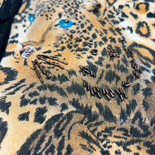 Load image into Gallery viewer, Vintage Animal Print Knit Cardigan Sweater with Sequin Size Large