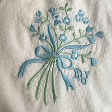 Load image into Gallery viewer, VTG Dior Robe Blue Floral Embroidery Size Medium