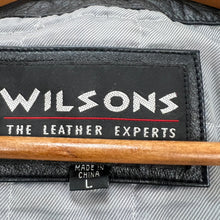 Load image into Gallery viewer, VTG Wilsons Black Leather Jacket L