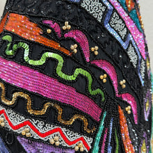 Load image into Gallery viewer, Vintage TOGETHER!Sweetheart Neck Sequin Beaded Dress Size 8 Small/Medium