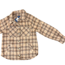 Load image into Gallery viewer, Thick Tan Brown Flannel w Pockets Size Small