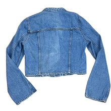 Load image into Gallery viewer, Y2K Cropped Denim Jacket Size Small