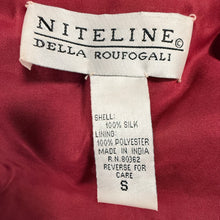 Load image into Gallery viewer, Vintage Burgundy Silk Heavy Beaded Evening Jacket Small
