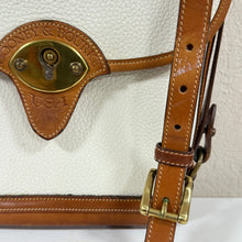 Load image into Gallery viewer, VTG 90s Dooney & Bourke All Weather Leather White & Tan Crossbody Bag USA