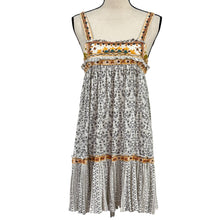 Load image into Gallery viewer, Free People Embroidered Empire Waist Tie Back Dress XS