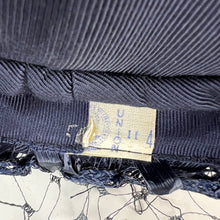 Load image into Gallery viewer, Mid Century Navy Blue Pillbox Hat Size Small