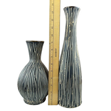 Load image into Gallery viewer, Wood Look Ceramic Vase Set of 2