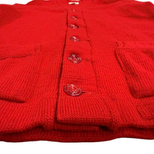 Load image into Gallery viewer, VTG Sand Red Knit Cardigan Size Small