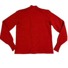 Load image into Gallery viewer, VTG Sand Red Knit Cardigan Size Small