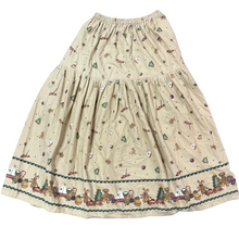 Load image into Gallery viewer, VTG Christmas Prairie Skirt & Vest Set Size Medium