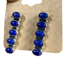 Load image into Gallery viewer, Navajo Style Sterling Lapis Lazuli Drop Earrings