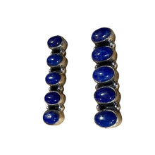 Load image into Gallery viewer, Navajo Style Sterling Lapis Lazuli Drop Earrings