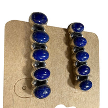 Load image into Gallery viewer, Navajo Style Sterling Lapis Lazuli Drop Earrings