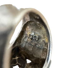 Load image into Gallery viewer, Vintage 925 Sterling Silver Turquoise Ring Ornate Square Face Size 8