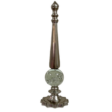 Load image into Gallery viewer, Mid Century Bubble Glass Finial Metal Sculpture