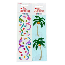 Load image into Gallery viewer, Vintage 1990s Mrs Grossmans Stickers Lot Palm Trees Acid Free USA