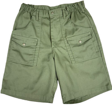 Load image into Gallery viewer, VTG Olive Green High Rise Cargo Shorts Size 28