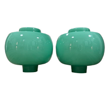 Load image into Gallery viewer, Mid-Century Round Cased Glass Pendant Shades Pair