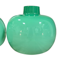 Load image into Gallery viewer, Mid-Century Round Cased Glass Pendant Shades Pair
