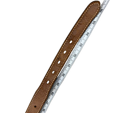 Load image into Gallery viewer, Vintage Tooled Leather Belt with Flowers Size 32