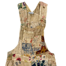 Load image into Gallery viewer, Vintage 90s Patchwork Rayon Overalls Size Small