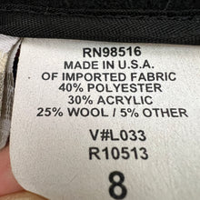 Load image into Gallery viewer, Black Wool Blend Fringe Skirt Size 8