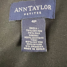 Load image into Gallery viewer, Strapless Black Cotton Stretch Dress Size 4P