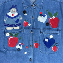 Load image into Gallery viewer, VTG 100% Cotton Short Sleeve Denim Shirt Size Small