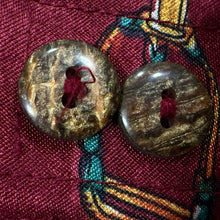 Load image into Gallery viewer, VTG 90s Equestrian Gold Baroque Saddle Scarf Style Button up Shirt L/XL