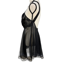 Load image into Gallery viewer, Y2K Josie by Natori Black Lace Nightie Size Large