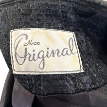 Load image into Gallery viewer, Vintage Black Metallic Brocade Skirt Suit Size Medium 8/10