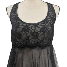 Load image into Gallery viewer, Y2K Josie by Natori Black Lace Nightie Size Large